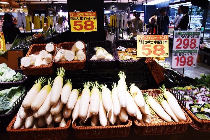 いちばんの目玉商品は大根