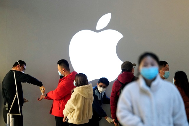アップルのロゴ　上海にて