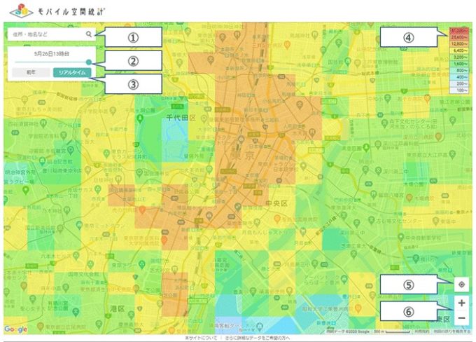 ドコモの500メートル四方の人口分布把握サービス