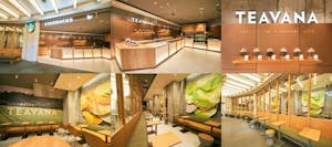 緑茶や紅茶などの茶葉を使った飲料を中心とした店舗として改装オープンした「スターバックス コーヒー 六本木ヒルズ メトロハット/ハリウッドプラザ店」