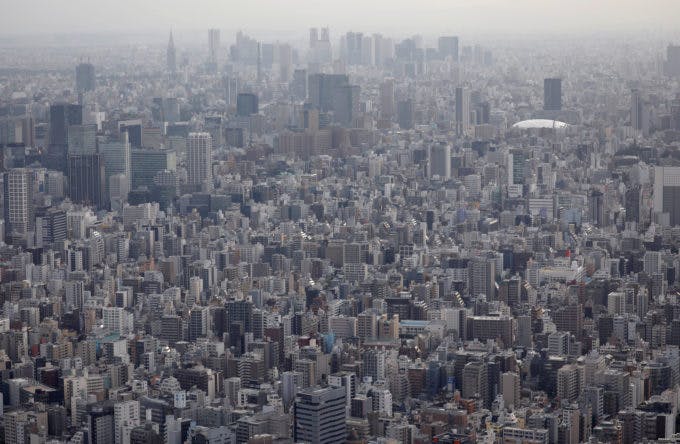 上空から見た都内