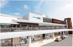 駅直結の商業施設「グランエミオ所沢」（埼玉県所沢市）の完成イメージ図