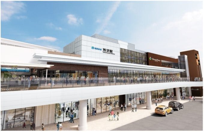 駅直結の商業施設「グランエミオ所沢」（埼玉県所沢市）の完成イメージ図