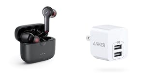 セブンイレブンが販売する「Anker」のイヤホンと急速充電器