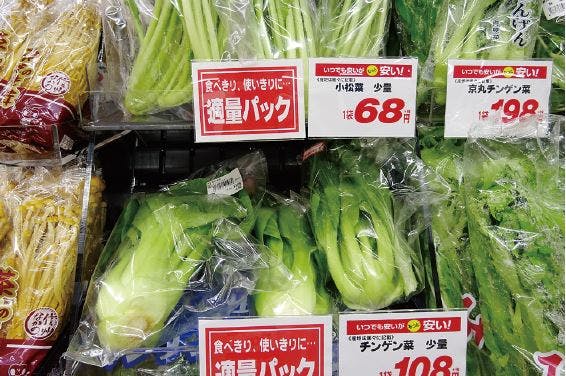 オークワ掛川店の少量サイズ野菜