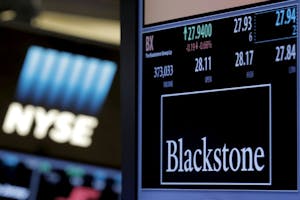 ブラックストーンのロゴと株価