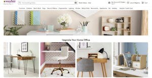 世界最大の家具・インテリア用品専門EC企業ウェイフェア(Wayfair)のウェブサイト