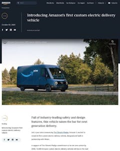 アマゾンが導入する予定の新興EVメーカー製カスタム配送車両