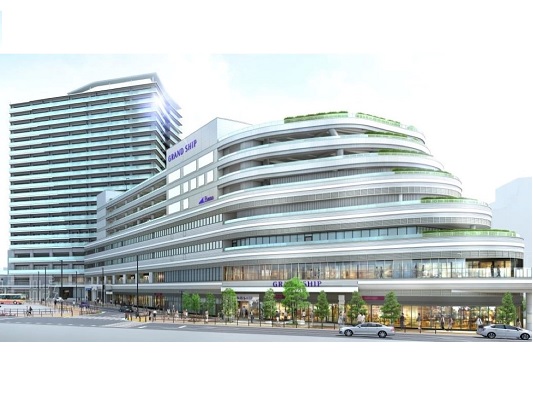 大船駅北口に建設される「グランシップ（GRAND SHIP）」の完成イメージ図