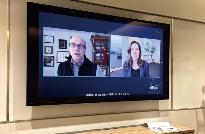 CES2021では各企業の展示、基調講演などがすべてオンラインで実施された。画面右はベストバイCEOのコリー・バリー氏