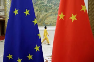 EUと中国の国旗