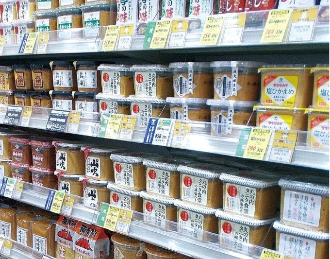 東武ストア新河岸店（埼玉県川越市／2021年3月オープン）の味噌コーナー