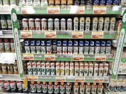 イトーヨーカドー新田店の「体に気遣ったドレッシング」のコーナー