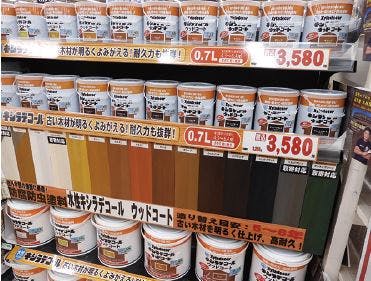 ホームセンタームサシ久喜菖蒲店の塗料コーナー