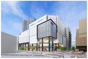 イオンモールが「ダイエー横浜西口店」跡地に商業施設と集合住宅の複合施設を開発する（完成イメージ）