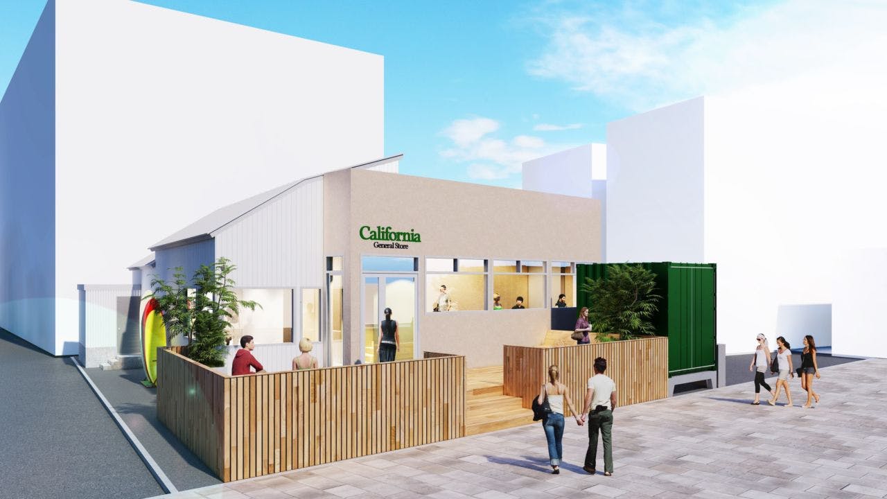 ユナイテッドアローズの新店舗「California General store」の完成イメージ