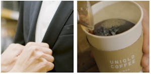 ユニクロ銀座店のスーツ専門サロンとカフェのイメージ