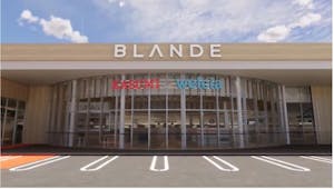 カスミとウエルシア薬局が一体となった新店舗「BLENDE（ブレンデ）」の外観