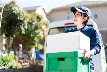 ライフネットスーパーの配達の様子