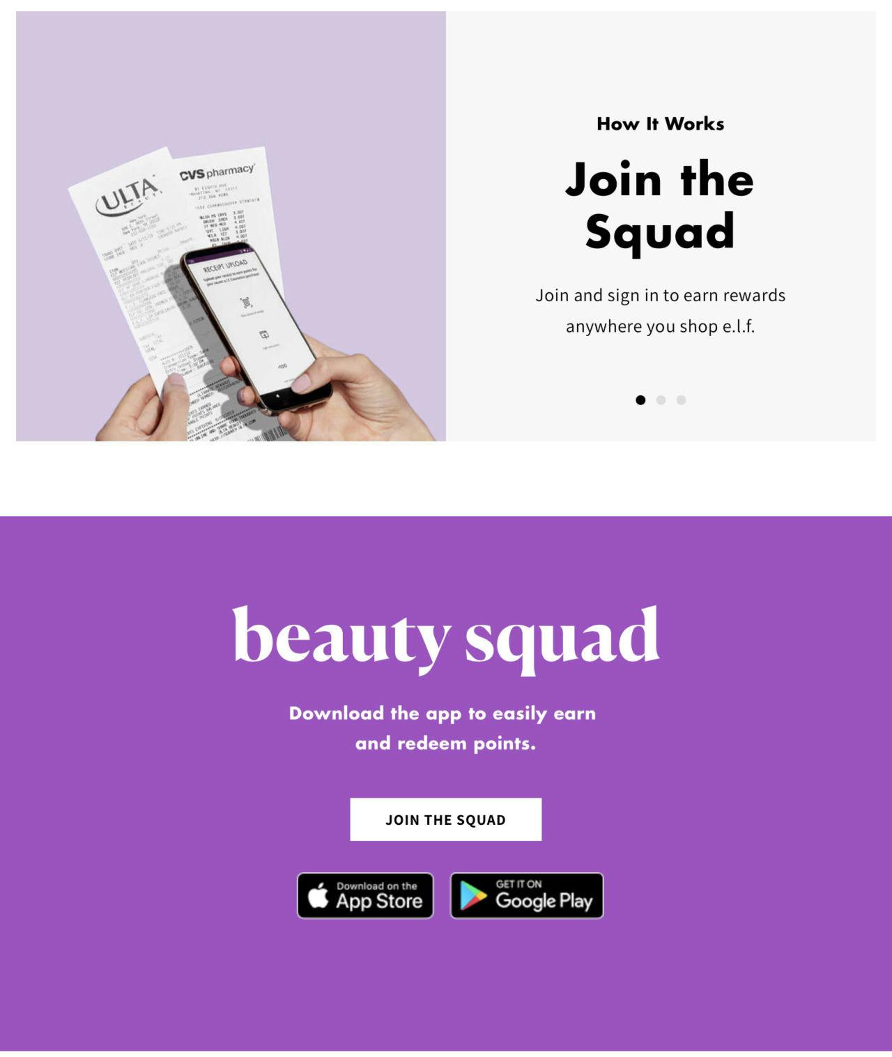 e.l.fのロイヤルティプログラム「Beauty Squad」」