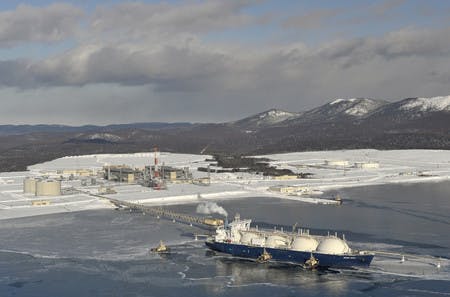 ロシア・サハリン沖の液化天然ガス（ＬＮＧ）開発事業「サハリン２」プラント