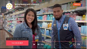 米ウォルマートのライブコマース配信プラットホーム「トークショップライブ」の様子