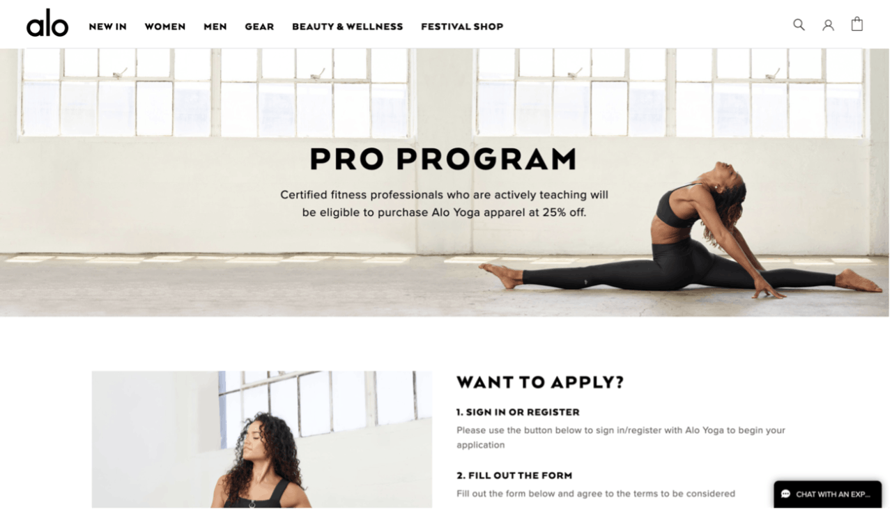 ヨガインストラクター向けのプログラム「PRO PROGRAM」