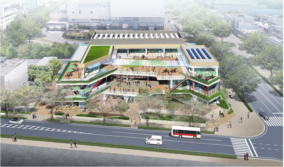東京調布市のクリーンセンター（ごみ処理場）跡地にオープンする、公共・商業の複合施設「ブランチ調布」