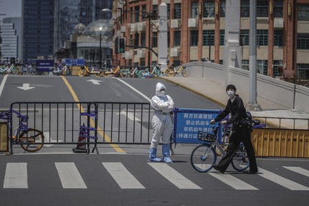 都市封鎖された中国・上海市