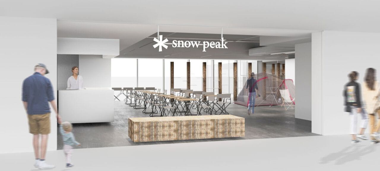 「Snow Peak LAND STATION TOKYO」の完成イメージ