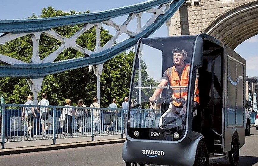 アマゾンがロンドンの中心街の「超低排出ゾーン」内を走るEカーゴバイク