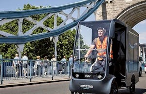 アマゾンがロンドンの中心街の「超低排出ゾーン」内を走るEカーゴバイク