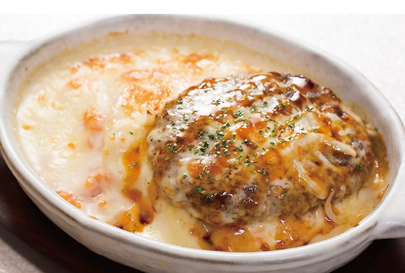 「チーズたっぷりハンバーグドリア」