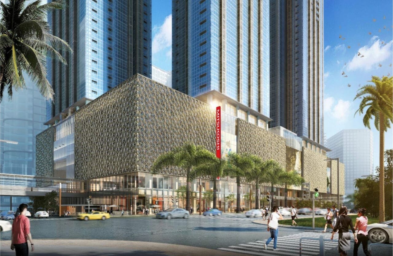 フィリピンの首都マニラに開業する「MITSUKOSHI BGC」の完成イメージ