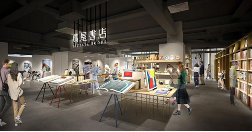 「京都高島屋 S.C.」の専門店ゾーンに出店する「蔦屋書店」の店舗イメージ
