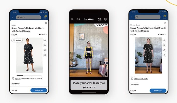 ウォルマートのバーチャル試着サービス