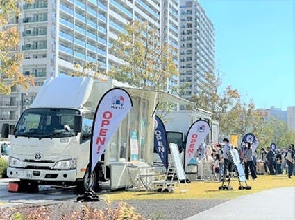 三井不動産が千葉県船橋市の大型物流施設で開いた地域交流イベントの様子