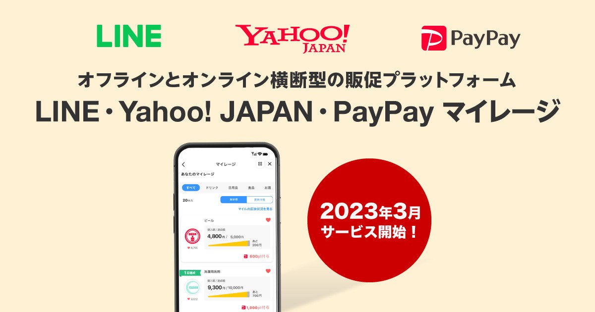 LINE、ヤフー、PayPayの「共通マイル」