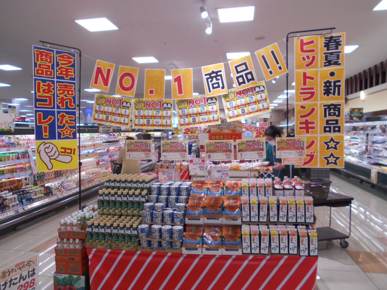 2022年春・夏新商品ヒットランキング 販促企画店頭での集合陳列