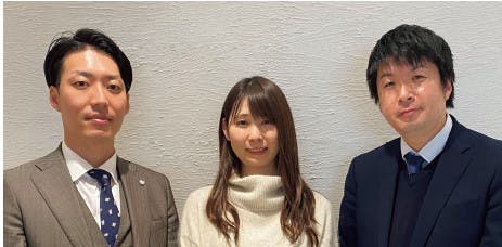 左からファンケル　柴原 敬彦氏キリンビバレッジ　三高 実里氏キリンホールディングス　神谷 芳隆氏