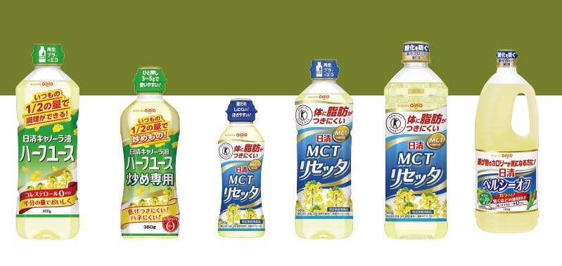 日清オイリオグループの食用油各種