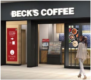 コーヒーサブスク専用レジを初導入「ベックスコーヒーショップ新宿南口店」の店舗イメージ