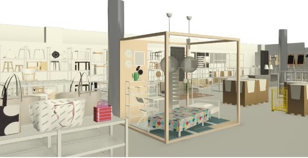 IKEAポップアップストアin心斎橋 内装イメージ