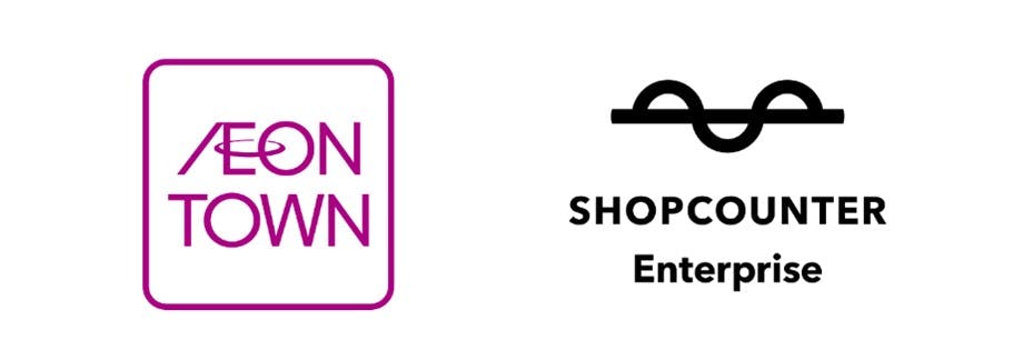 イオンタウンとSHOPCOUNTER Enterpriseのロゴ