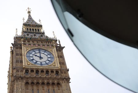 ロンドンの国会議事堂の時計塔