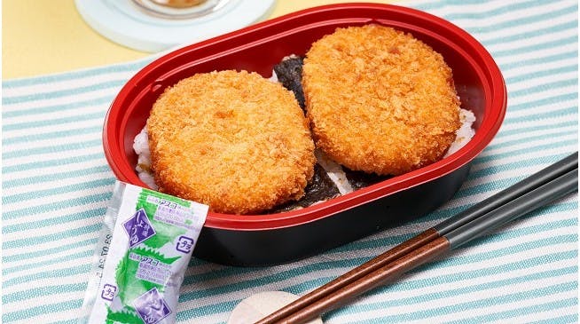 ローソン100の「だけ弁当（コロッケ）」