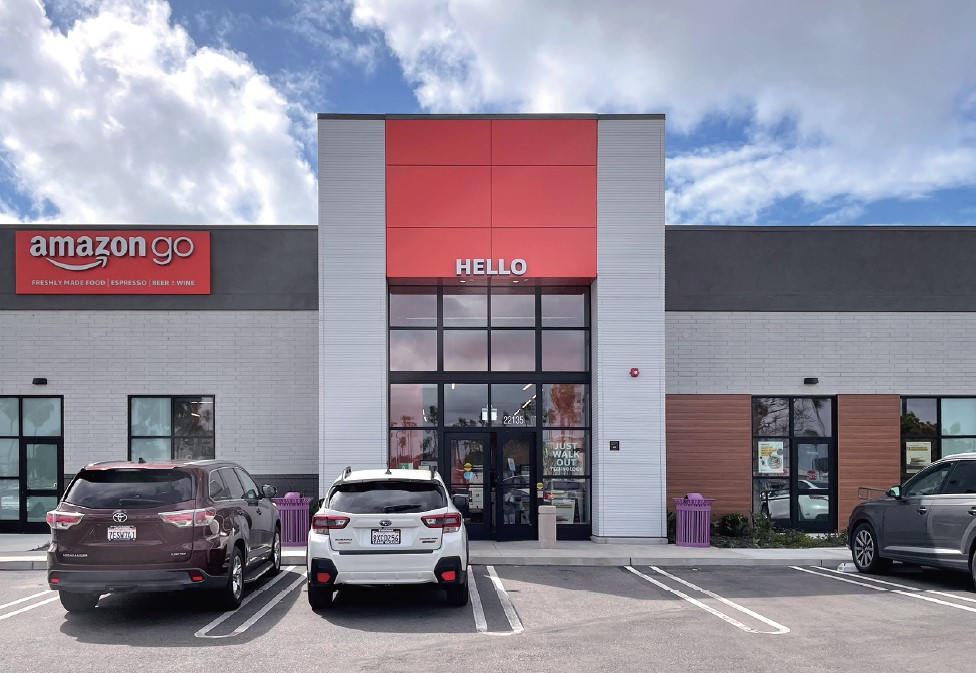 郊外立地のアマゾンゴーの店舗