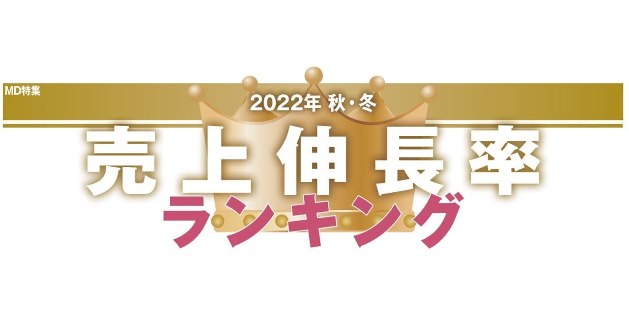 2022年秋・冬　売上伸長率ランキング