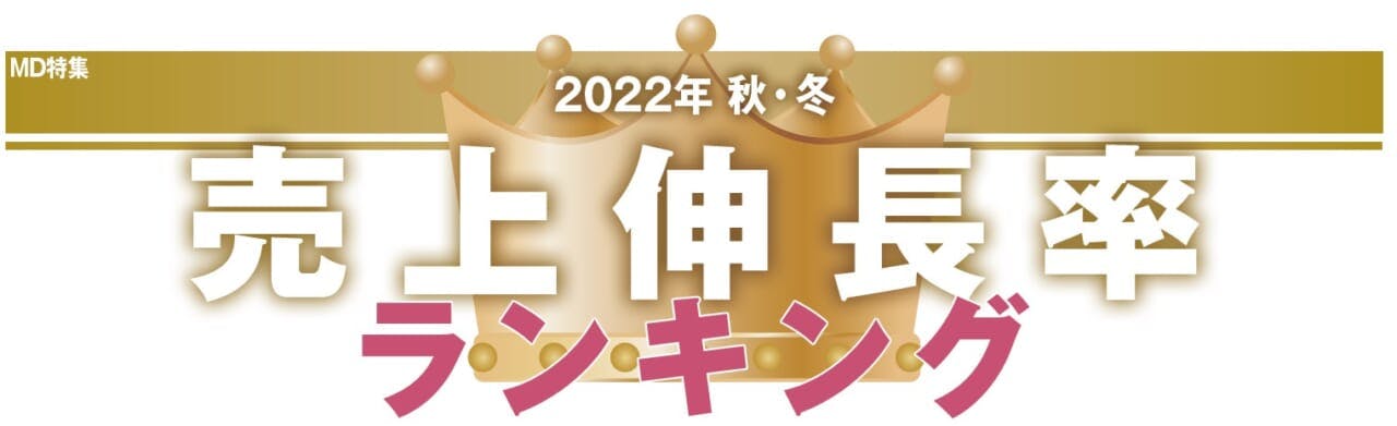 2022年秋・冬　売上伸長率ランキング