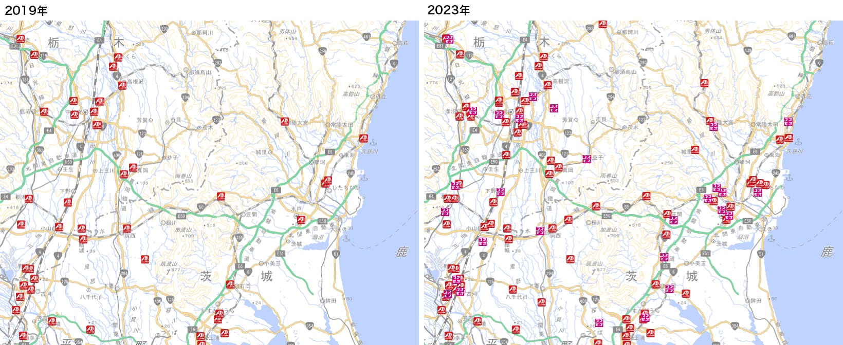 図3：茨城、栃木エリア